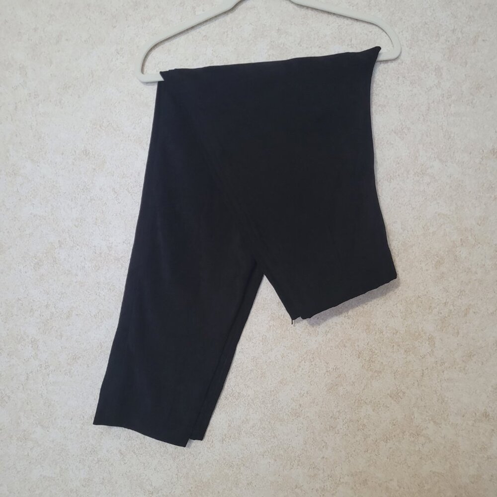 Black Womens Faux Suede Dress Slacks Pants Dress Barn Size 12
